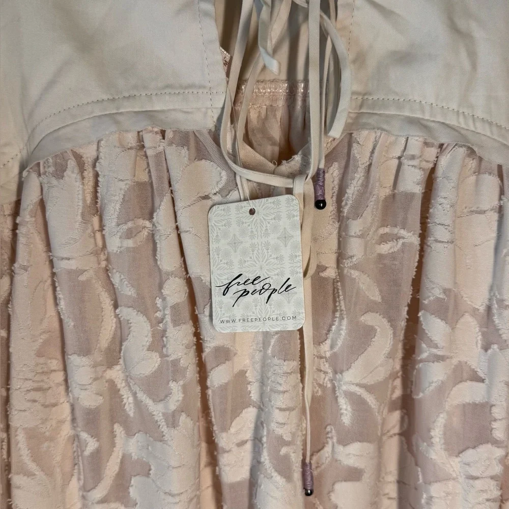 NWT‎ Free People Blouse Medium Color Beige